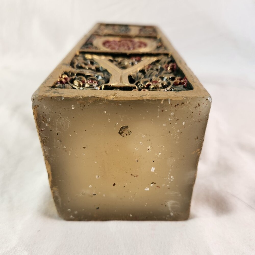 Beacon Hill Christmas 1970s JOY Wax Candle 9 Inches Square Holiday Japan Vintage - Picture 7 of 13